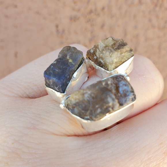 New Natural Kyanite 925 Silver Ring. - Picture 9 of 16